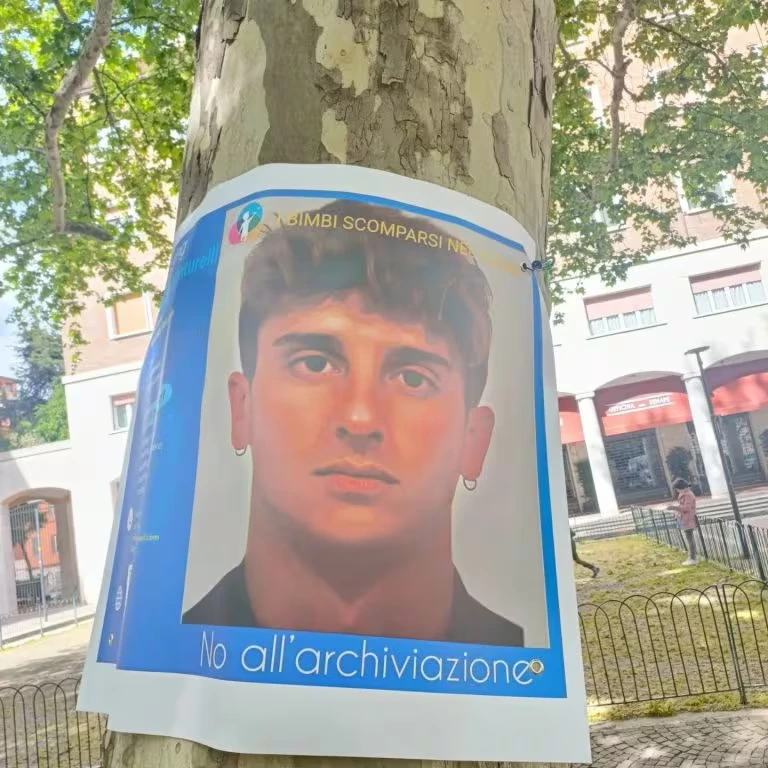 Cartellone di una manifestazione per la scomparsa di Alessandro Venturelli