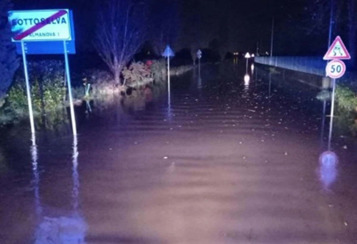 Effetti del nubifragio e degli allagamenti nella zona di Palmanova