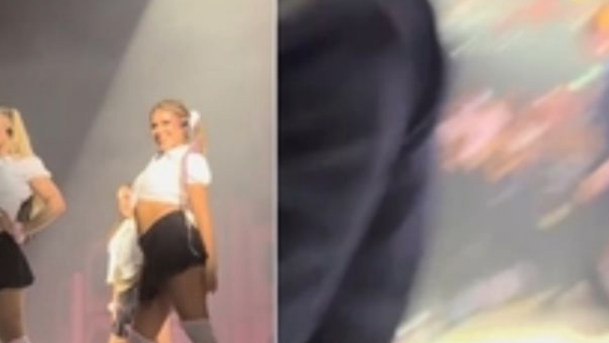 panico al concerto della cantante italiana evento sospeso e gente in fuga video