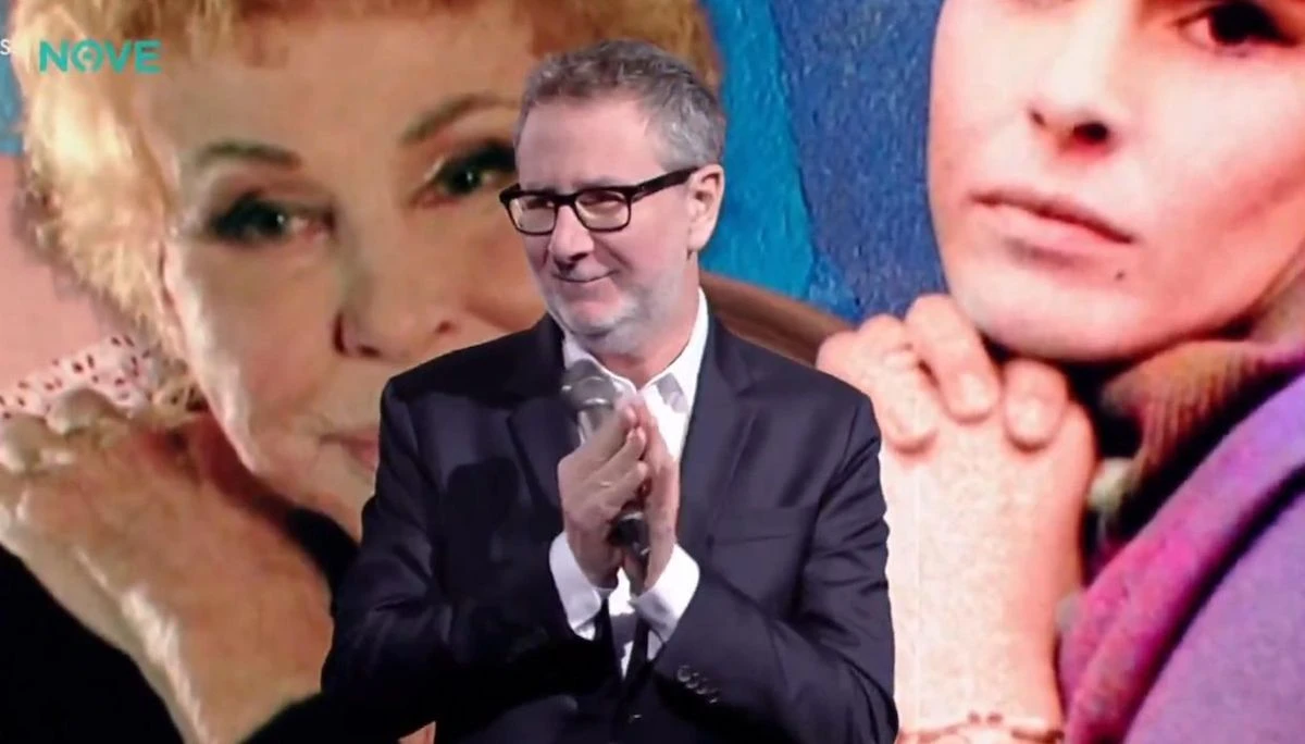 Immagine dello studio di Che Tempo Che Fa durante la puntata dedicata a Ornella Vanoni