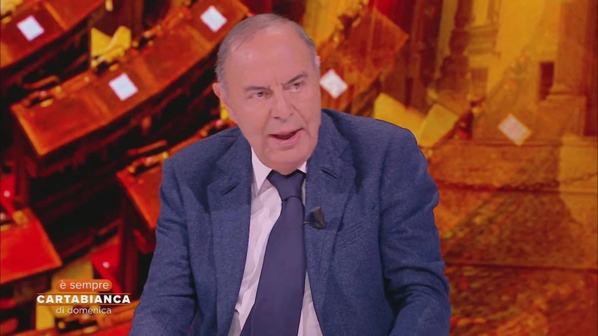 Bruno Vespa e Andrea Scanzi durante lo scontro a È sempre Cartabianca