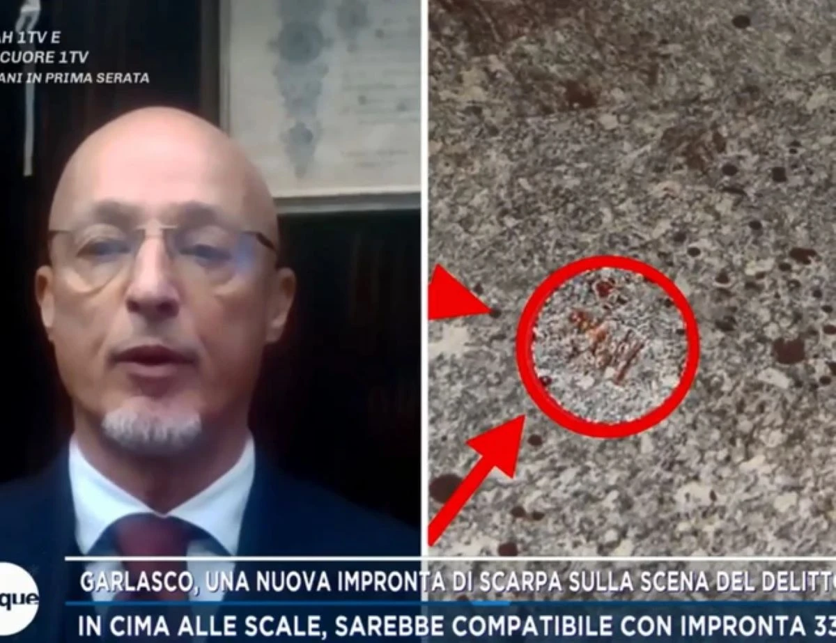 Dettaglio dell'impronta 33 collegata alla scena del crimine di Garlasco