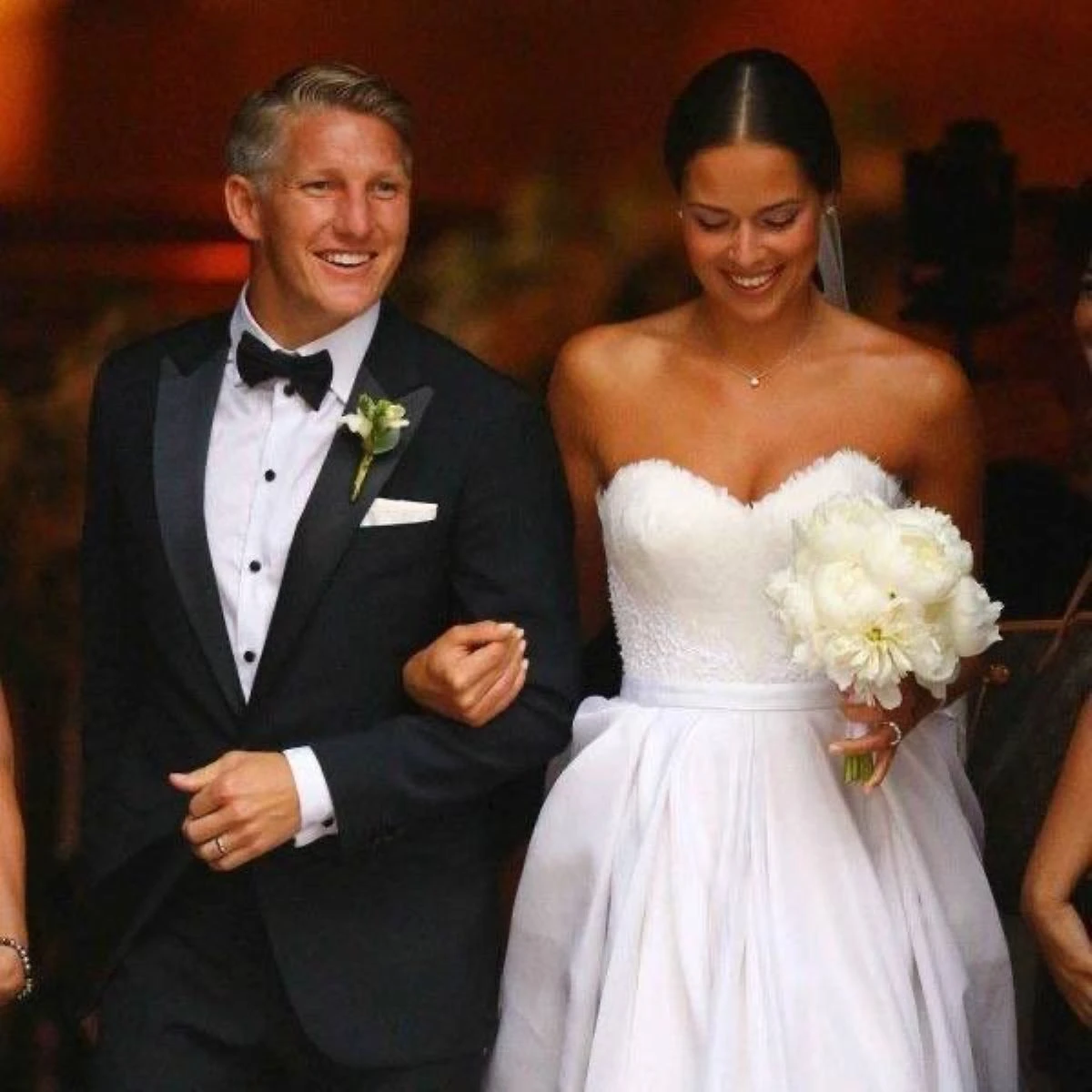 La coppia durante un evento sportivo