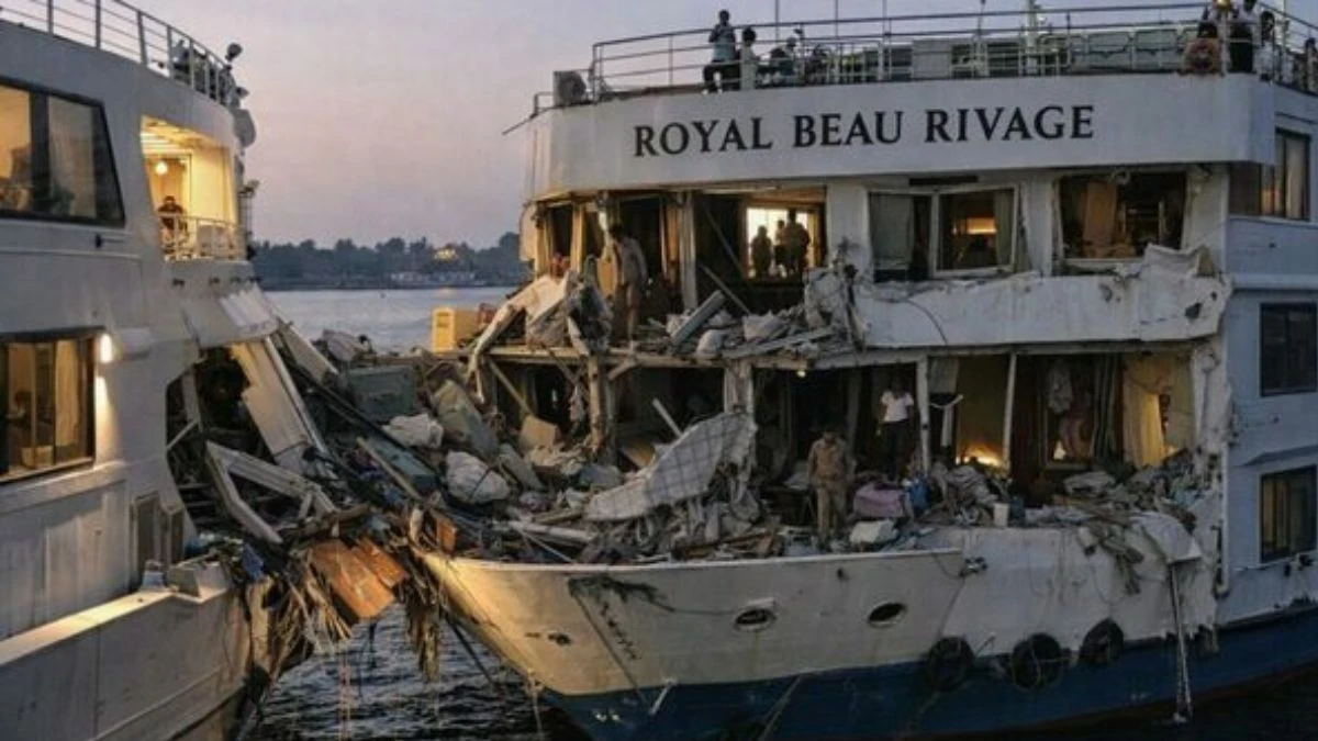 Immagine della nave da crociera coinvolta nello scontro sul Nilo