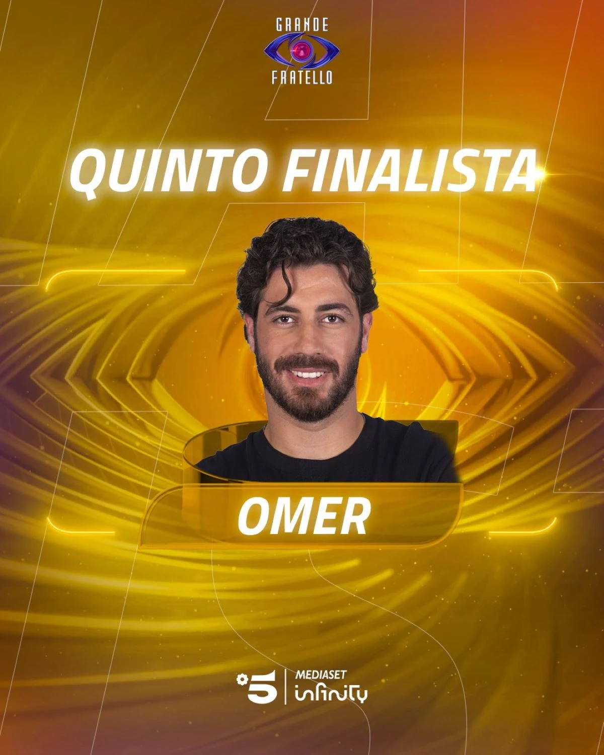 Omer esulta per l’accesso alla finale del Grande Fratello