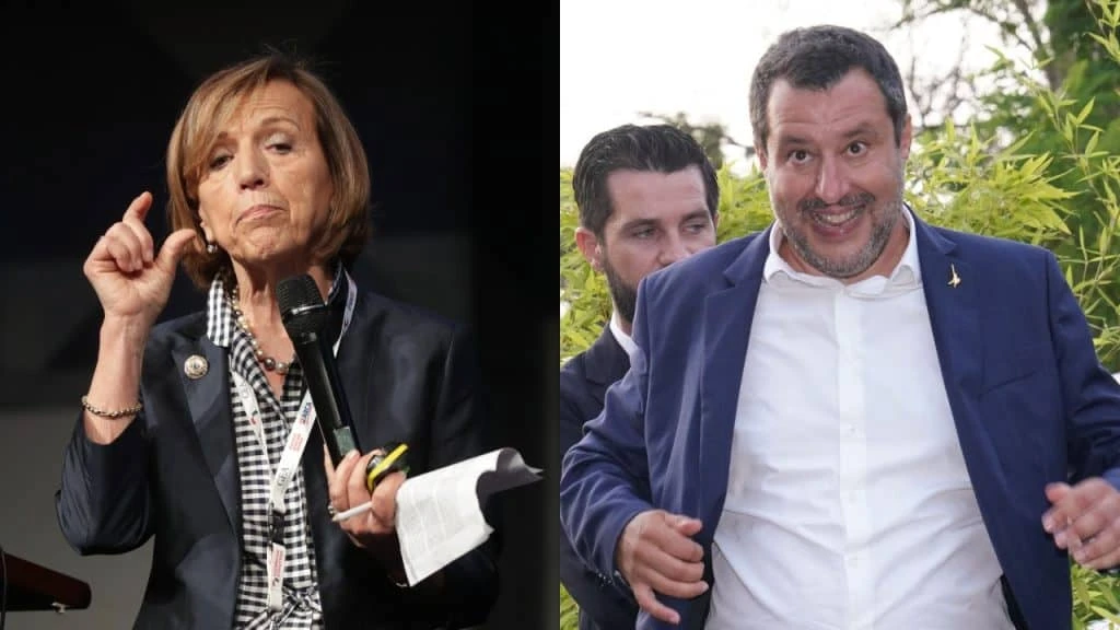 Elsa Fornero e Matteo Salvini a confronto in un dibattito politico