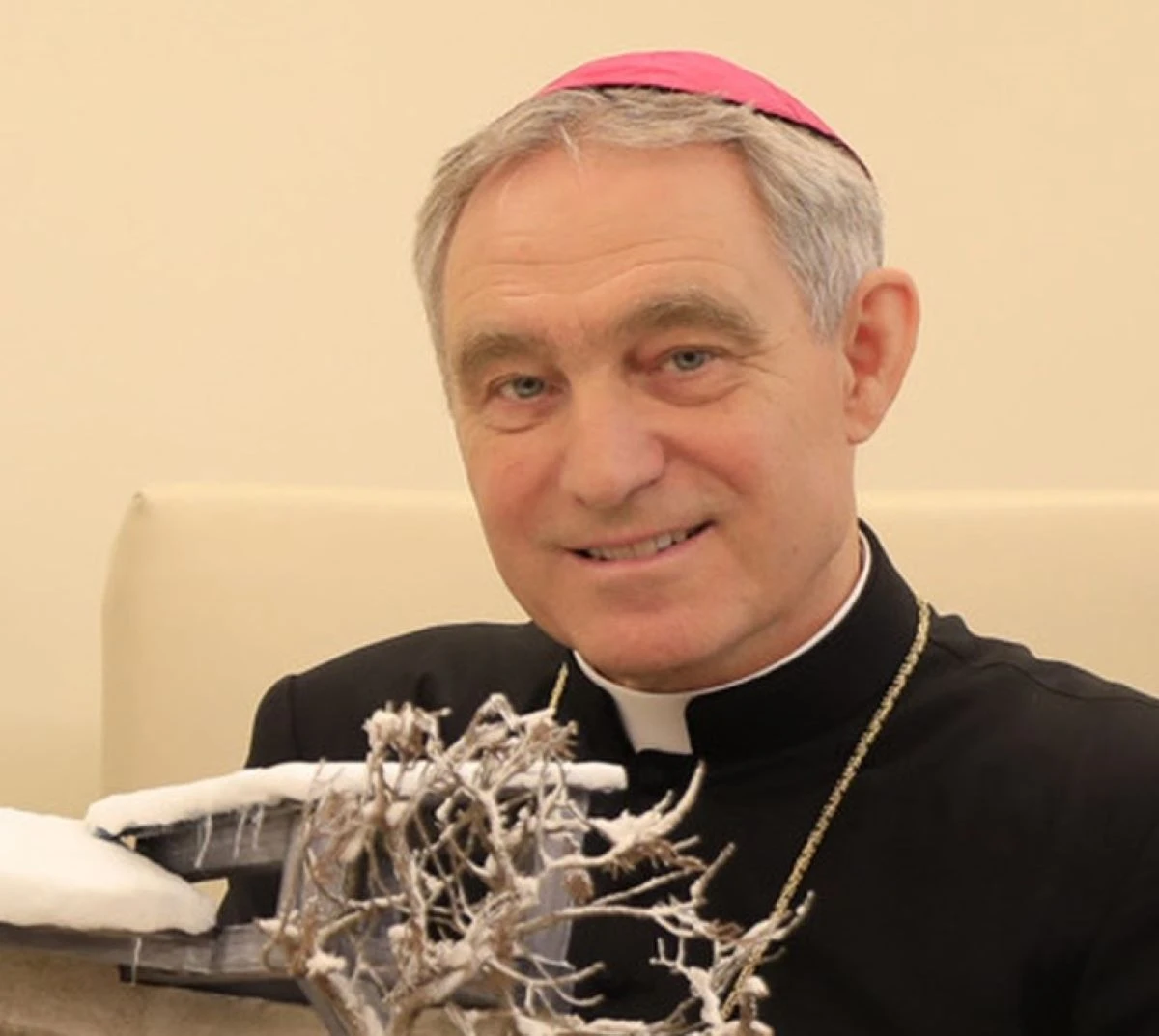 Monsignor Georg Gänswein durante una cerimonia ufficiale