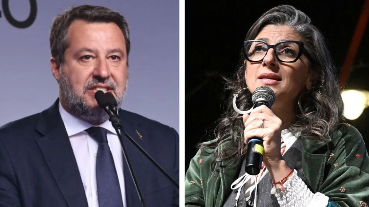 Immagine della trasmissione 4 di Sera, confronto tra Salvini e Del Debbio