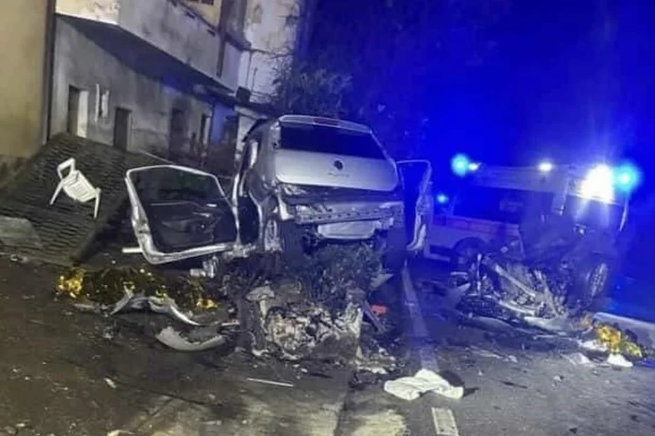 Scenario dei soccorsi dopo il grave incidente notturno a Ceccano