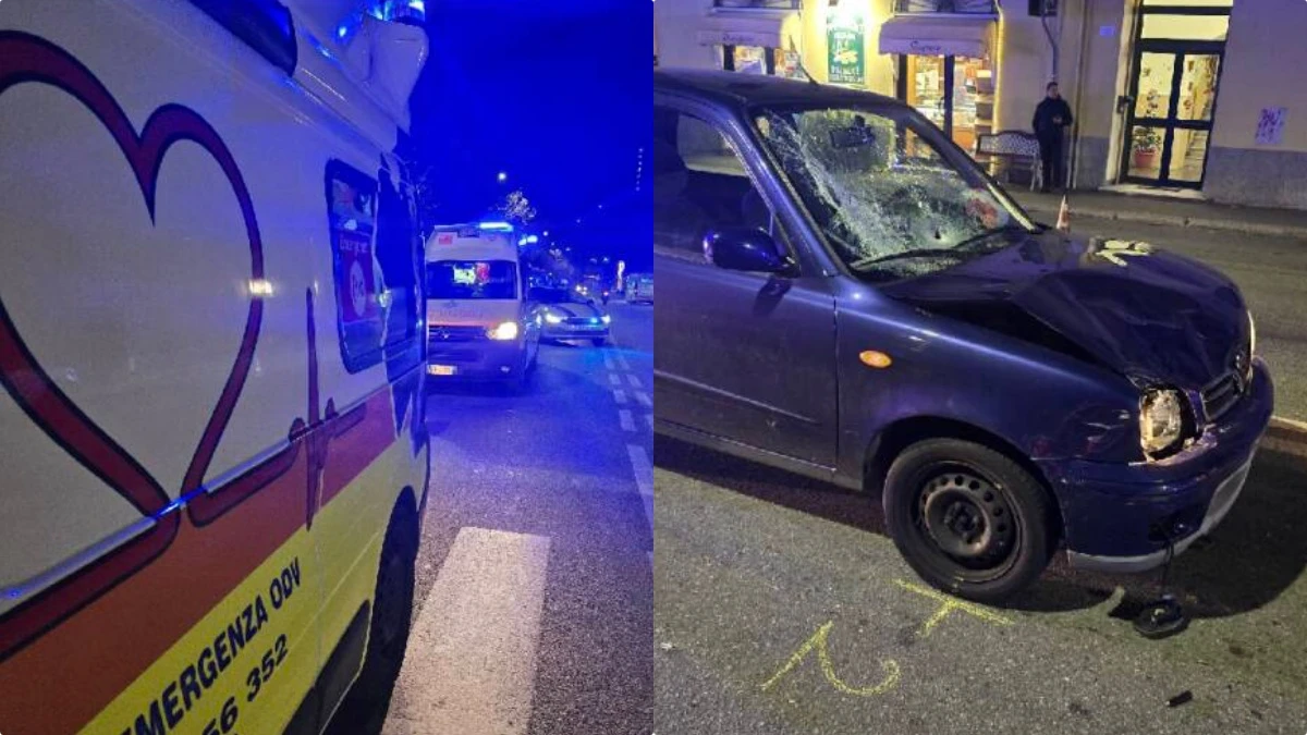 Incidente stradale all’alba in via Bobbio a Genova con intervento dei soccorsi