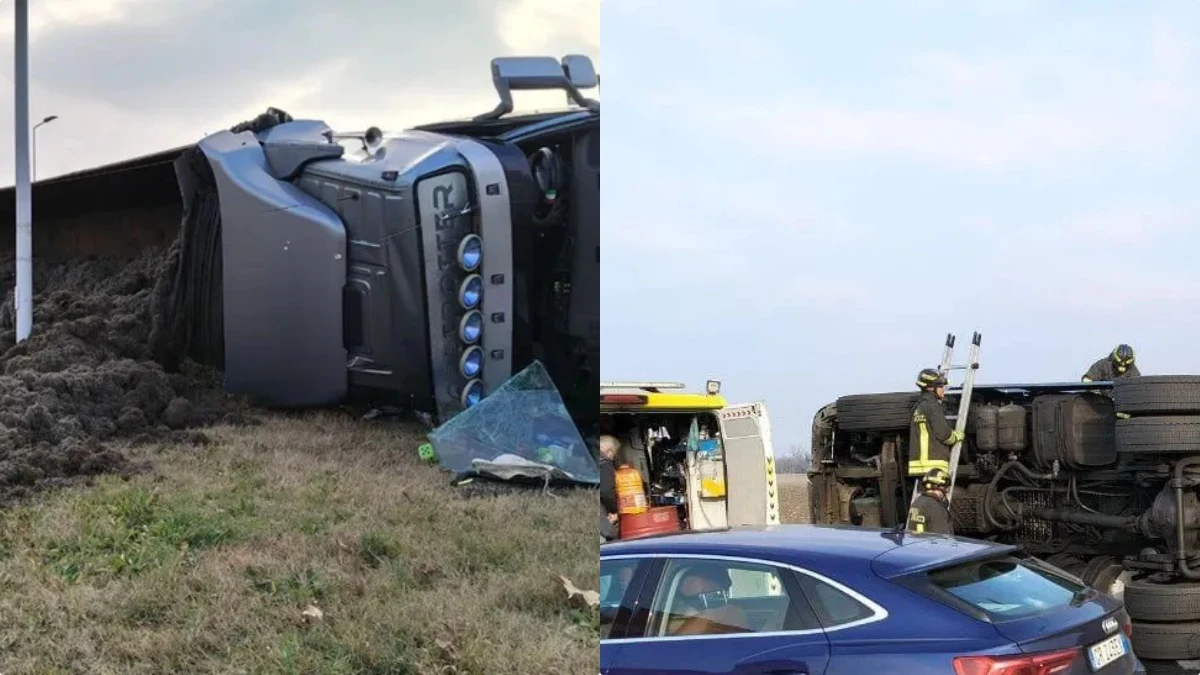 Incidente spaventoso in Italia, ribaltato tir pieno di trucioli di ferro. Strade chiuse, tutto bloccato Incidente spaventoso in Italia, ribaltato tir pieno di trucioli di ferro. Strade chiuse, tutto bloccato