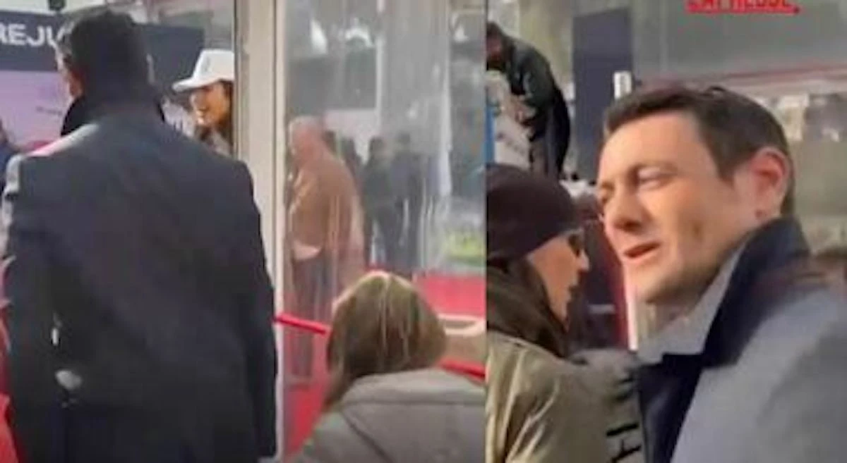 Andrea Giambruno fotografato durante un evento pubblico