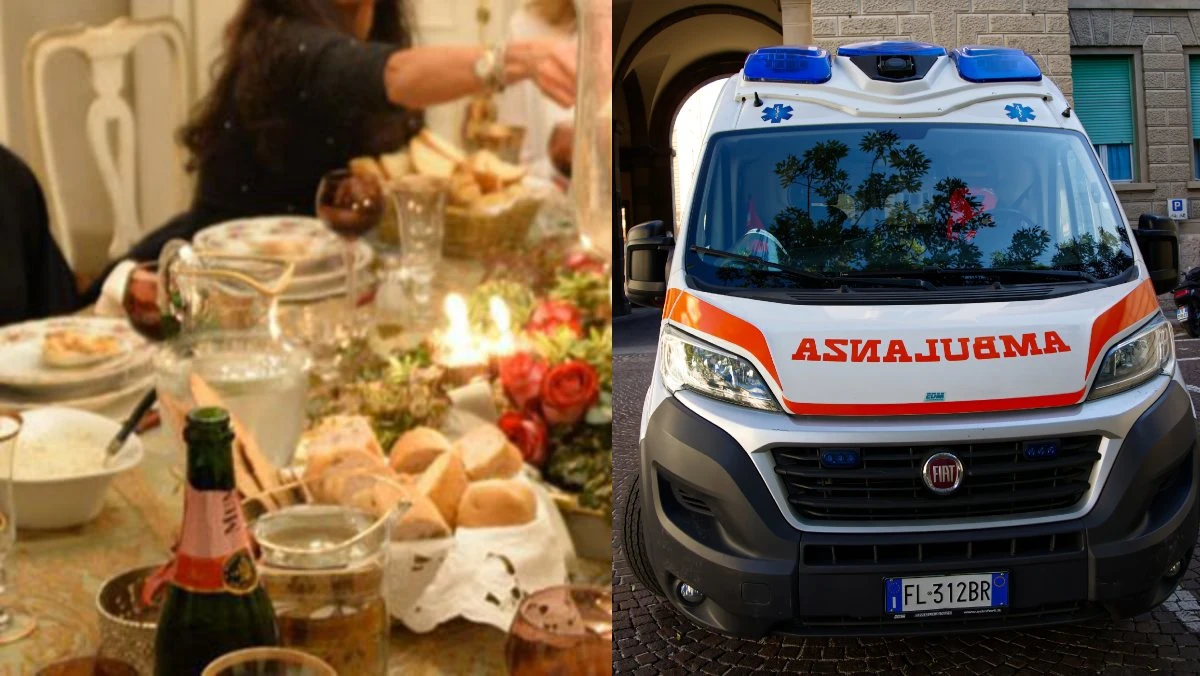 Alimenti a rischio di intossicazione alimentare su tavola imbandita