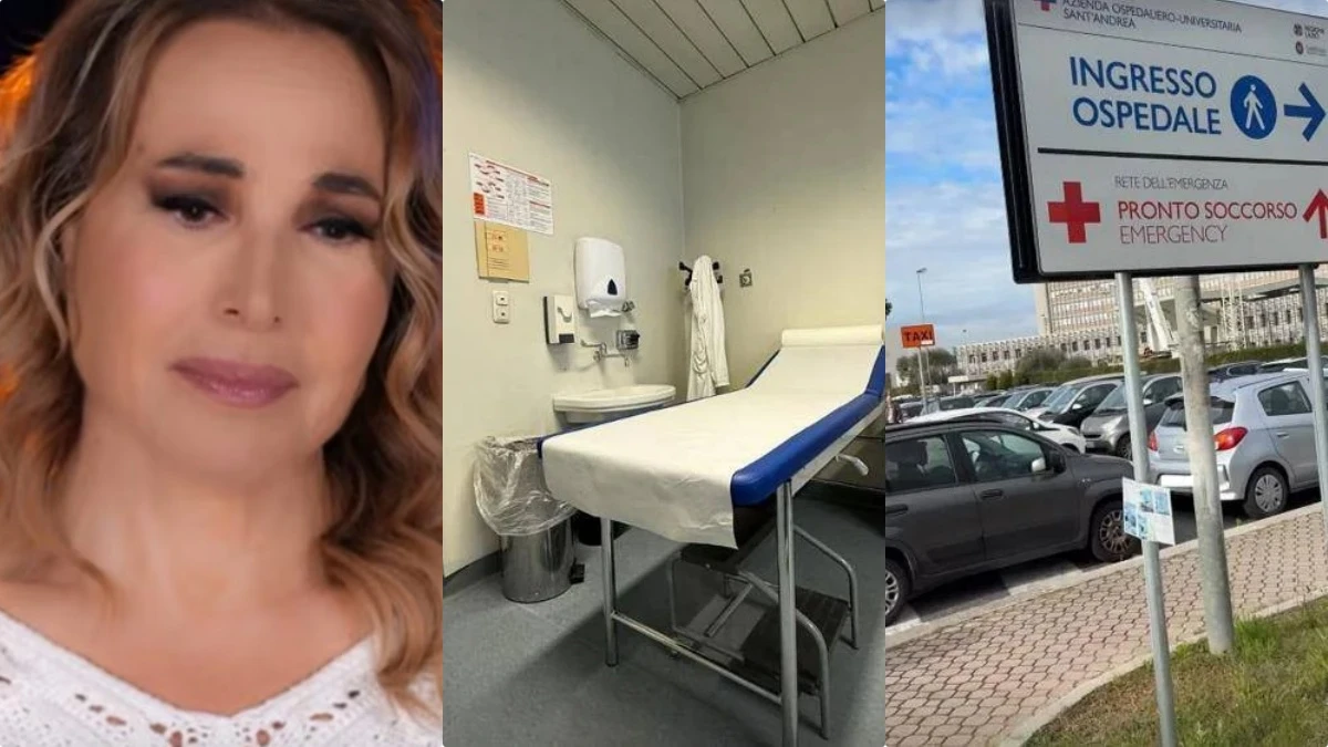 Barbara D'Urso dopo l'infortunio, foto in ospedale