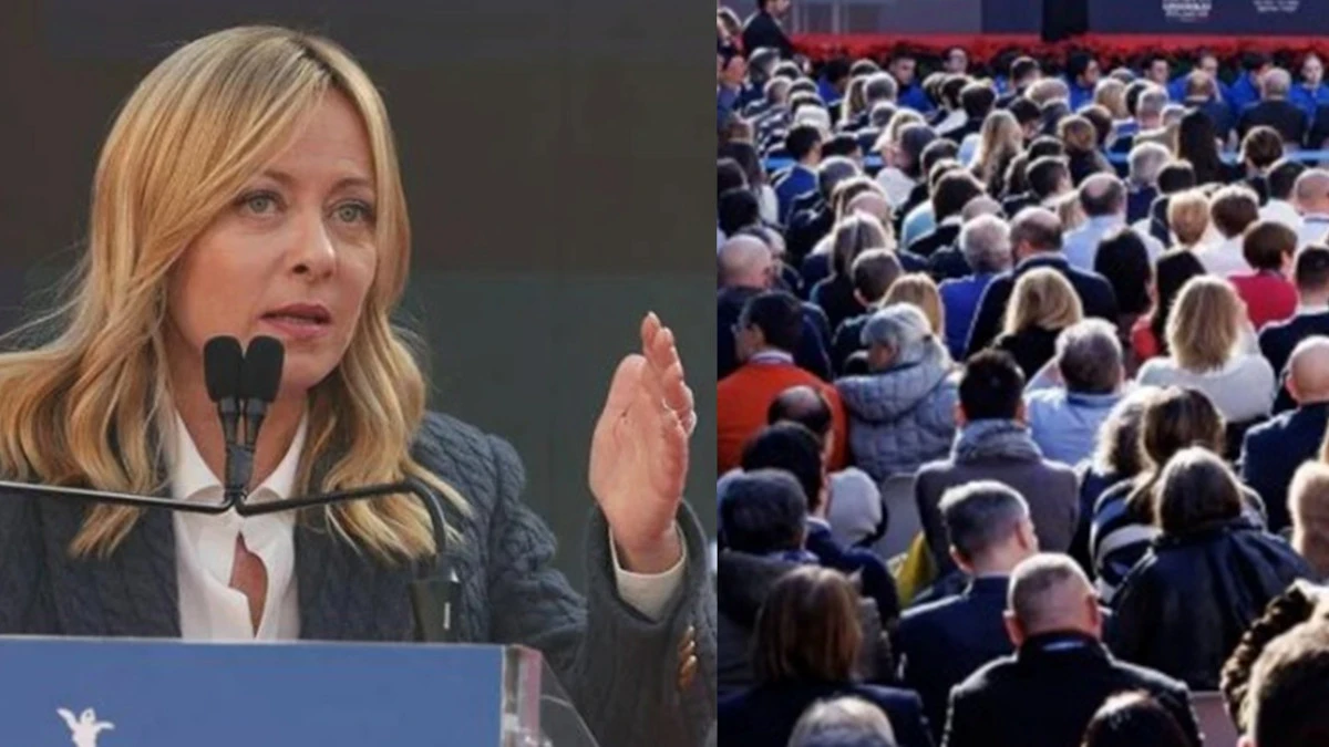 giorgia meloni l8217ultimo discorso e scoppia il caso chi hanno visto tra il pubblico video da Tvzap.it giorgia meloni l8217ultimo discorso e scoppia il caso chi hanno visto tra il pubblico video