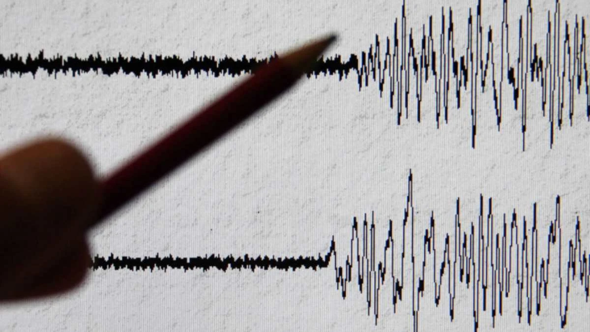 Mappa e rilievi sismici dell'area dell'Aspromonte in Calabria