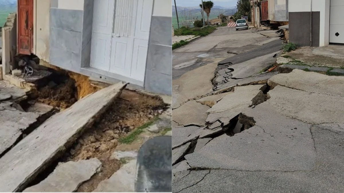 Frana a Niscemi: emergenza in città con evacuazioni e strade chiuse