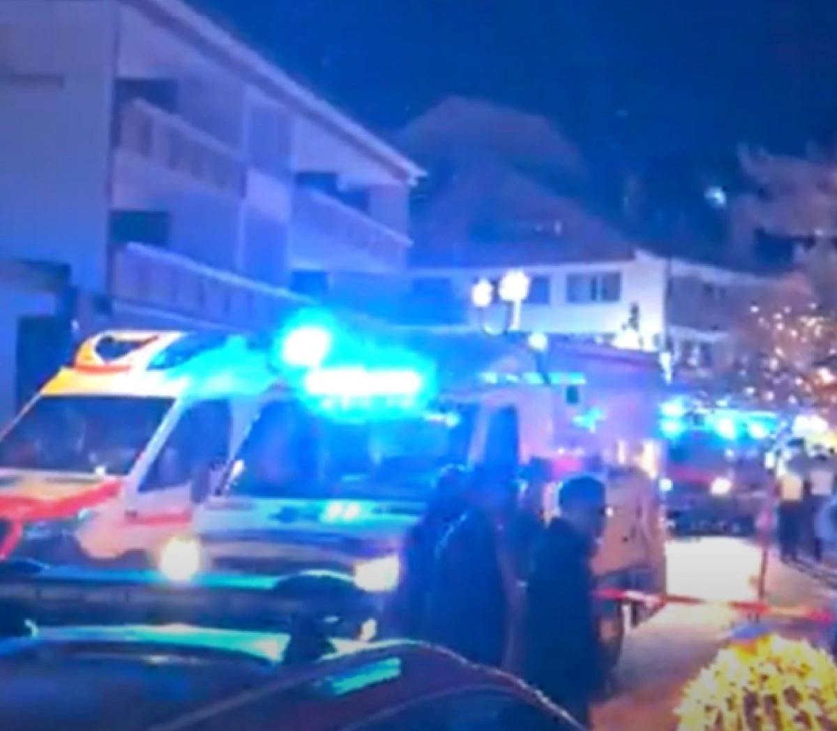 Area di Crans-Montana interessata dall'incendio nel locale