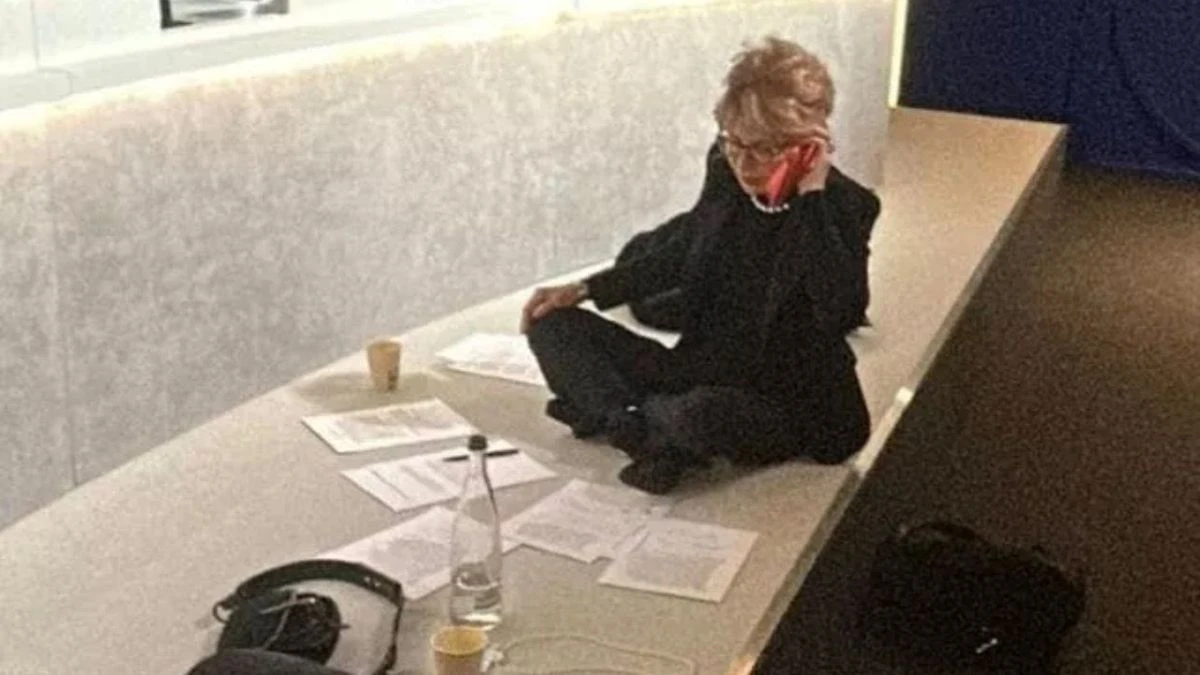 Veduta del centro congressi di Davos durante il World Economic Forum