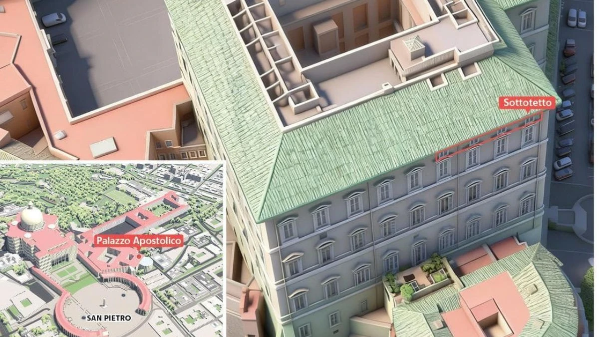 Finestre e mansarda del Palazzo apostolico: gli ambienti scelti da Papa Leone XIV