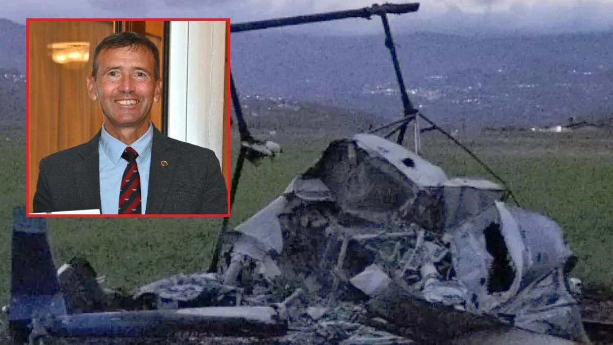 Elicottero ultraleggero precipitato: immagini di repertorio