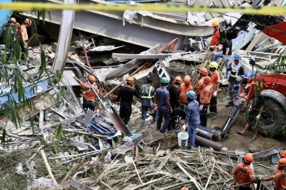 Area della discarica di Binaliw a Cebu City dopo il crollo
