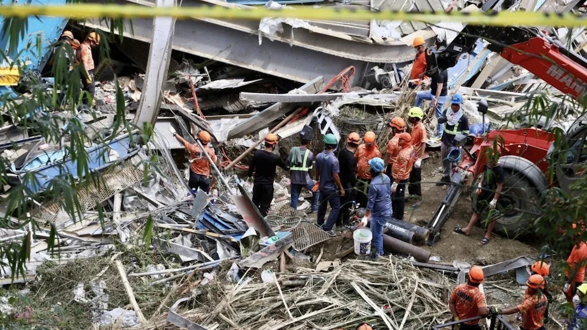 Area della discarica di Binaliw a Cebu City dopo il crollo