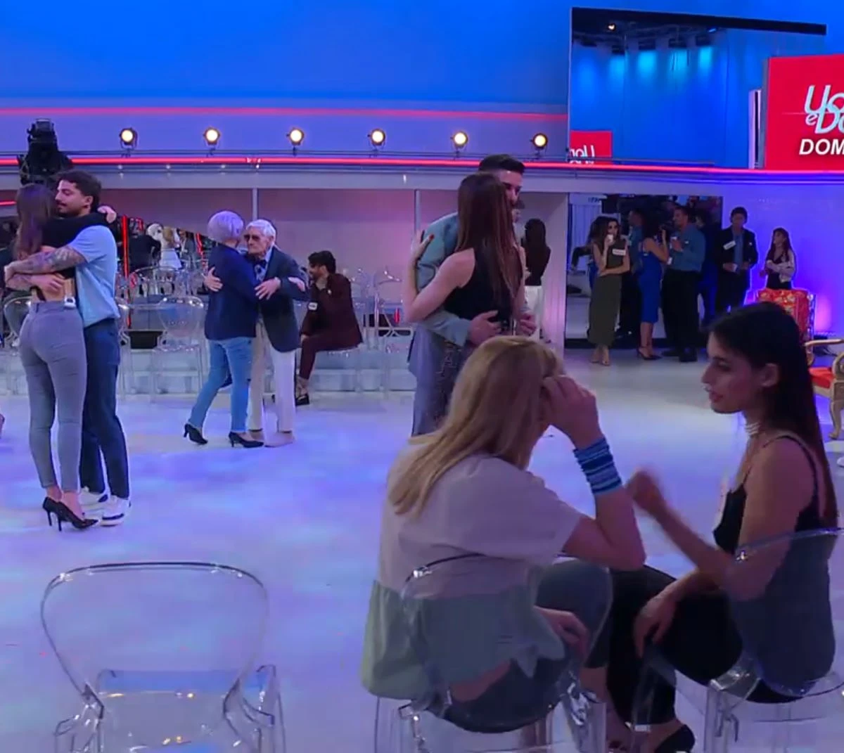 Studio di Uomini e Donne durante le registrazioni del programma