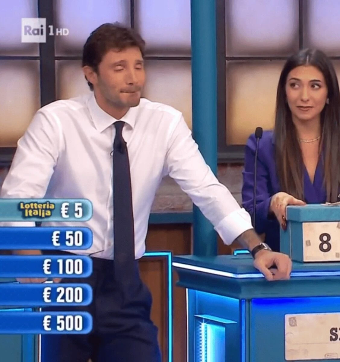 Scena finale del programma Affari Tuoi