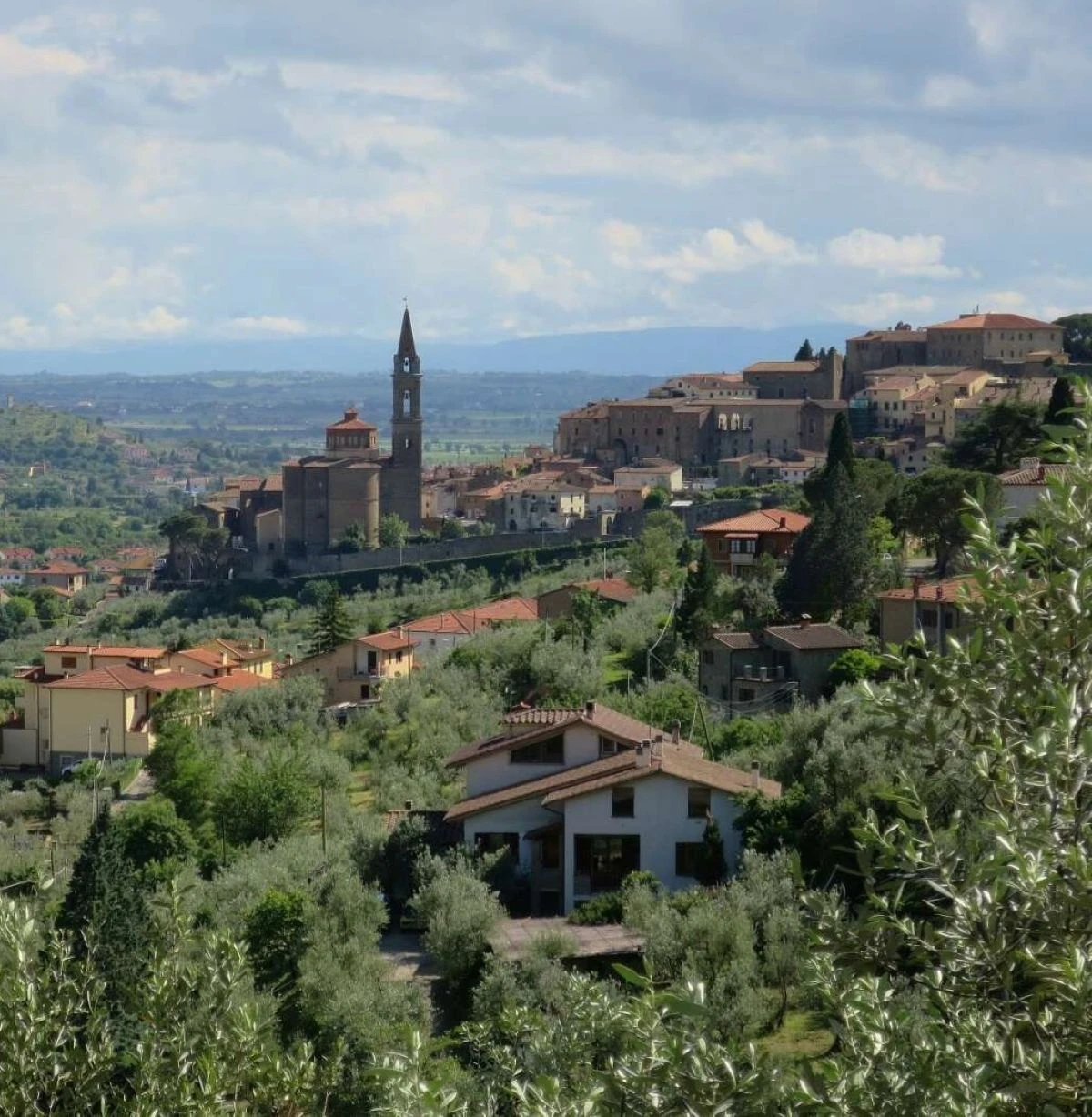 Veduta di Castiglion Fiorentino, il paese colpito da un numero elevato di decessi a inizio 2026