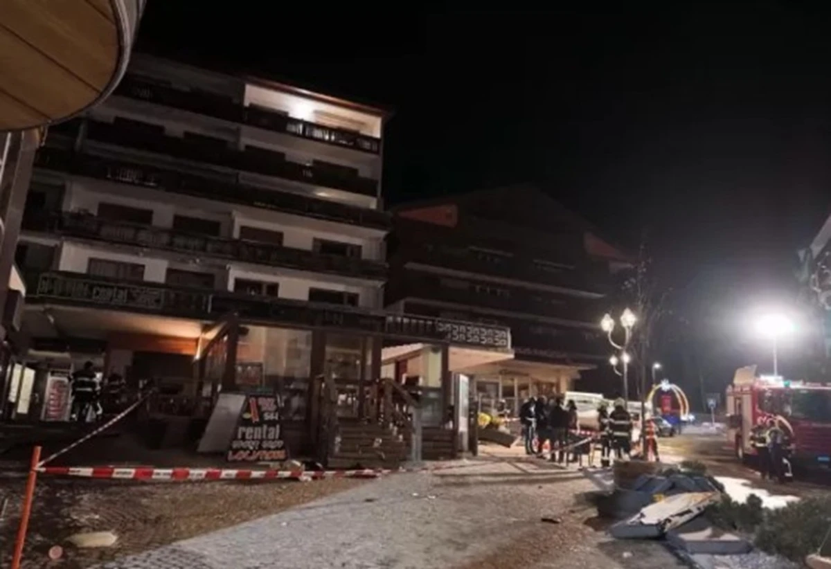 Veduta di Crans-Montana dopo l'incendio