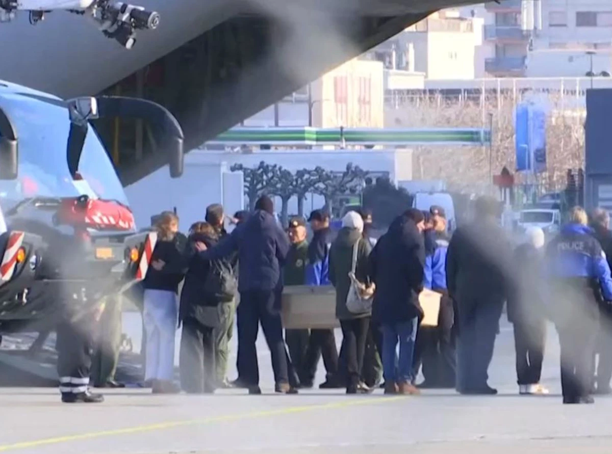 Esterno dell’area di Crans-Montana interessata dall’incendio di Capodanno