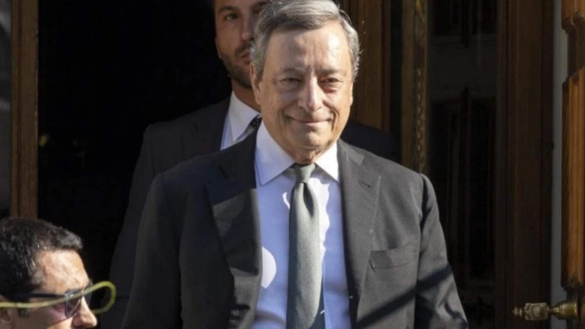 Mario Draghi durante un evento pubblico