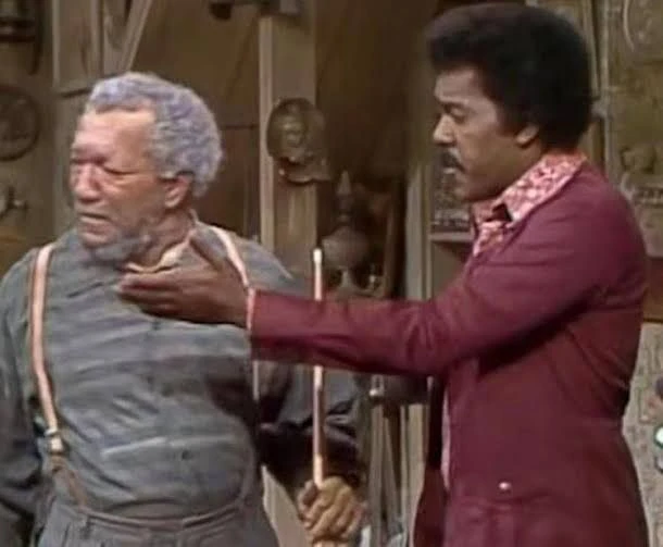 Demond Wilson in una scena legata alla sitcom Sanford and Son