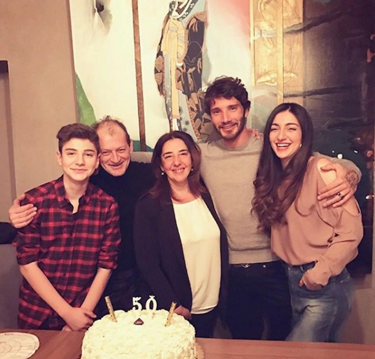 La famiglia De Martino durante il funerale