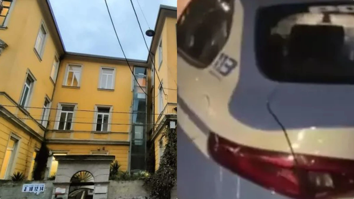 Forze dell'ordine e soccorsi davanti a istituto scolastico