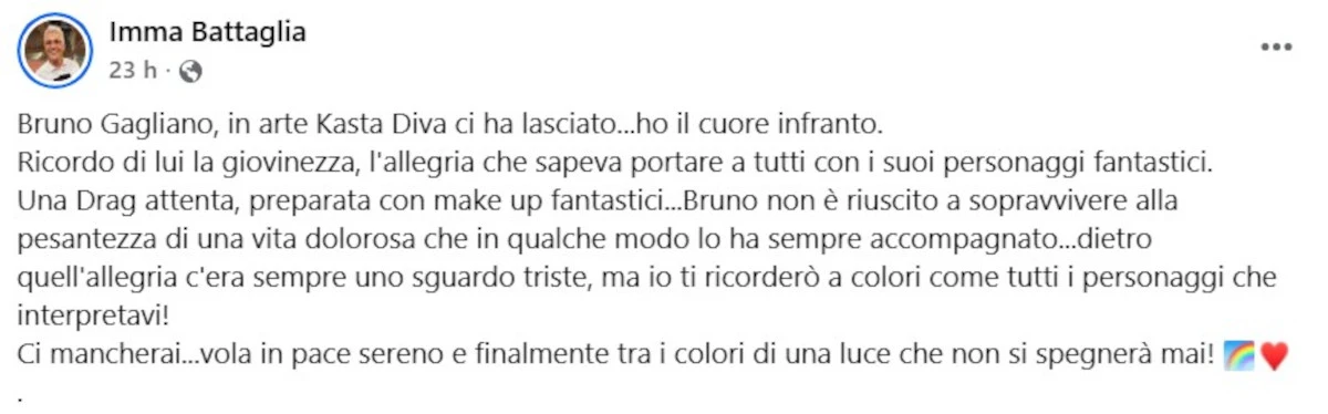 Imma Battaglia e KastaDiva in una foto condivisa sui social