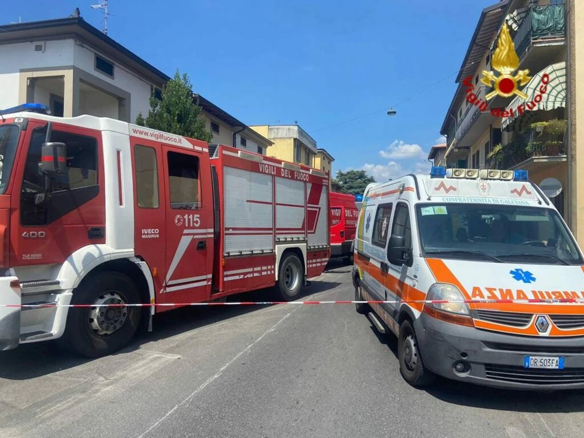 Mezzi coinvolti in un grave incidente stradale, scena dell'impatto