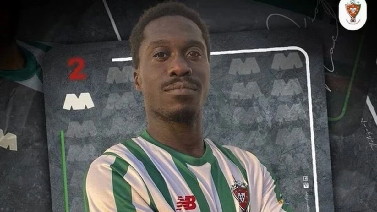 Ritratto del calciatore Nassur Bacem in azione sul campo