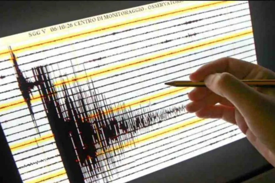 Zona interessata da movimento sismico in Sicilia