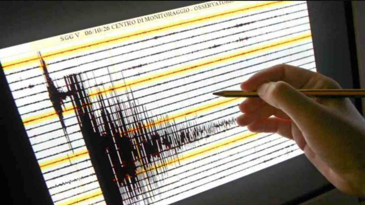 Zona interessata da movimento sismico in Sicilia