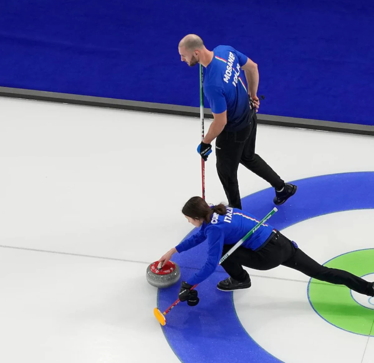 Nazionale italiana di curling a Cortina durante le Olimpiadi