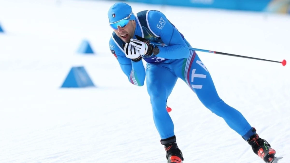 Atleti in gara nello sci alpino alle Olimpiadi Milano Cortina 2026