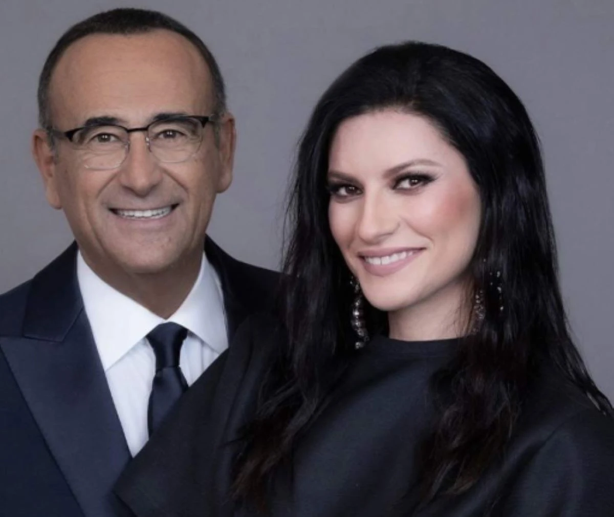 Laura Pausini e Carlo Conti insieme