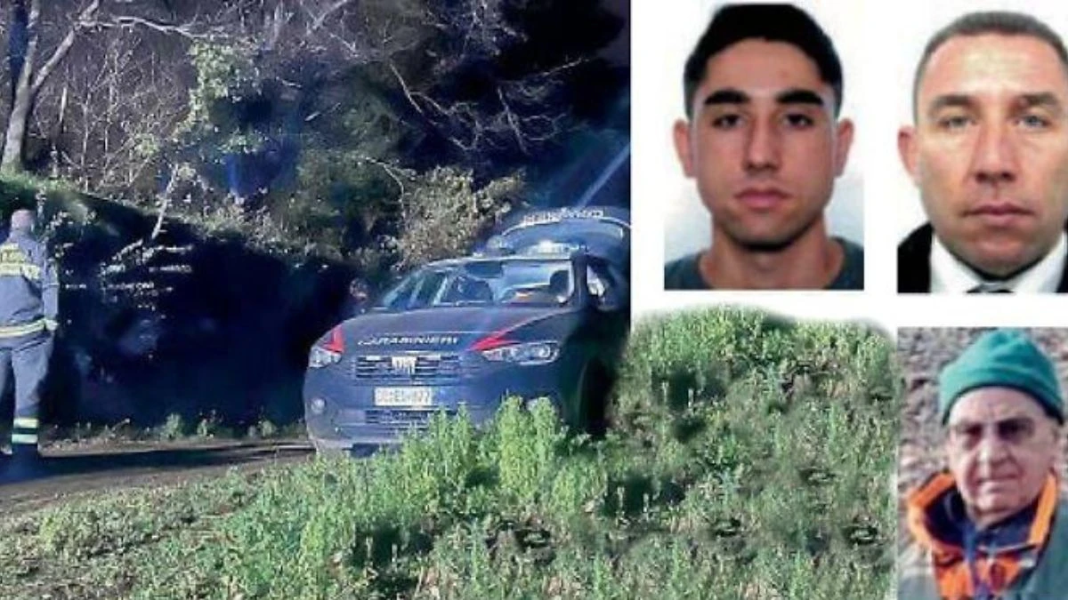 Zona del ritrovamento e area boschiva interessata dalle indagini