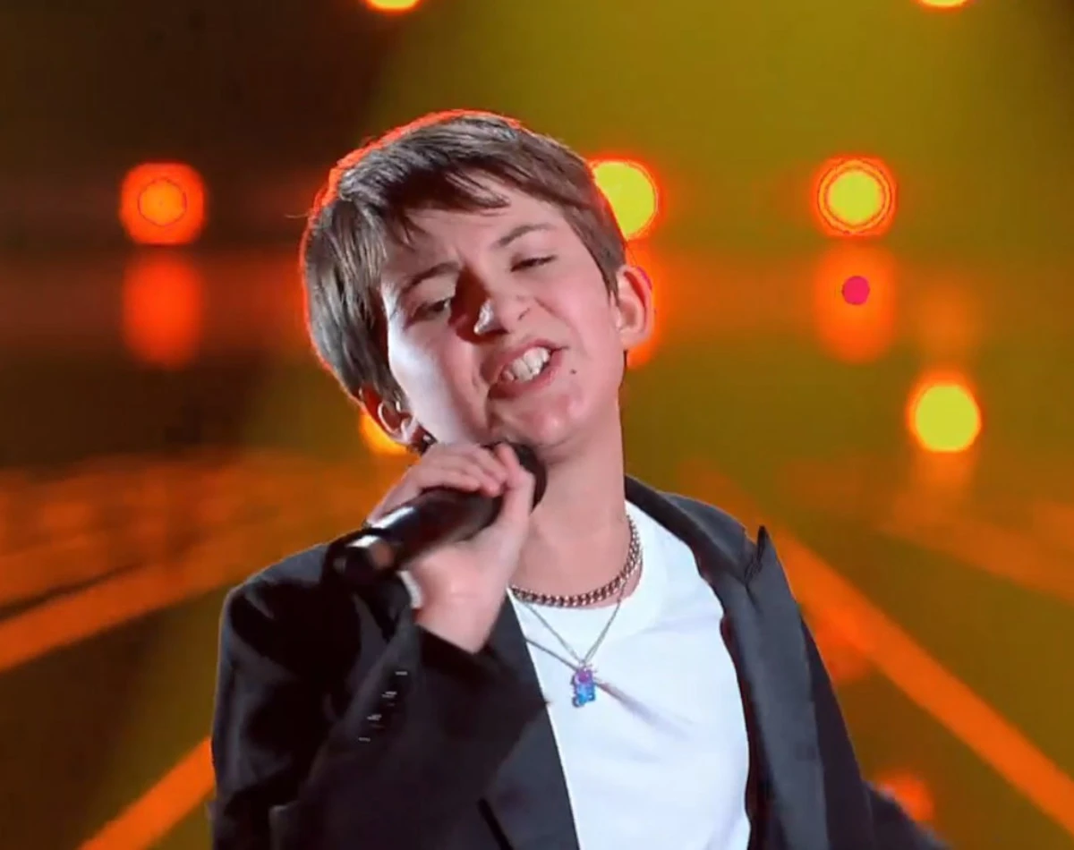 Concorrente di The Voice Kids durante la semifinale