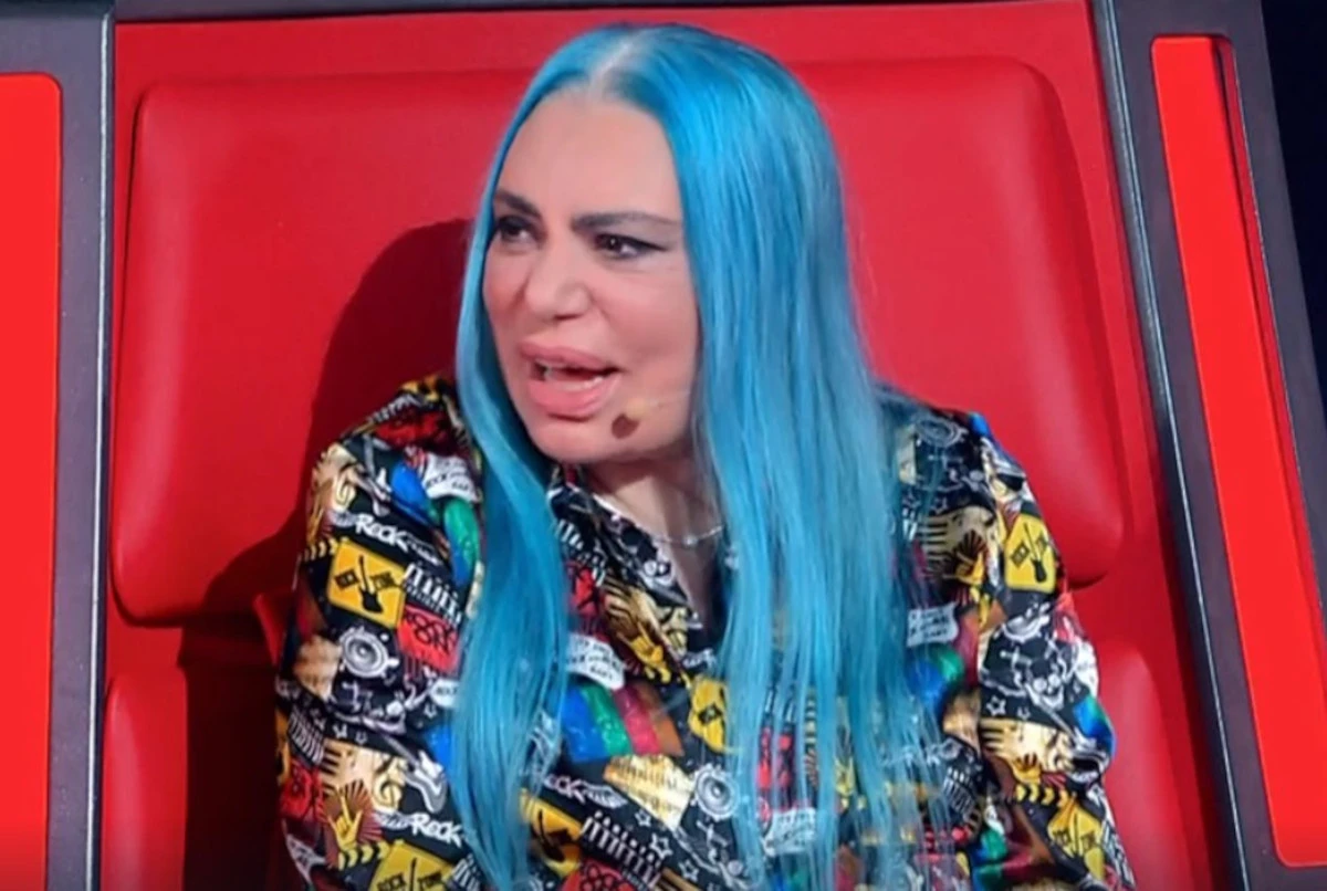 Loredana Bertè durante The Voice Kids in studio