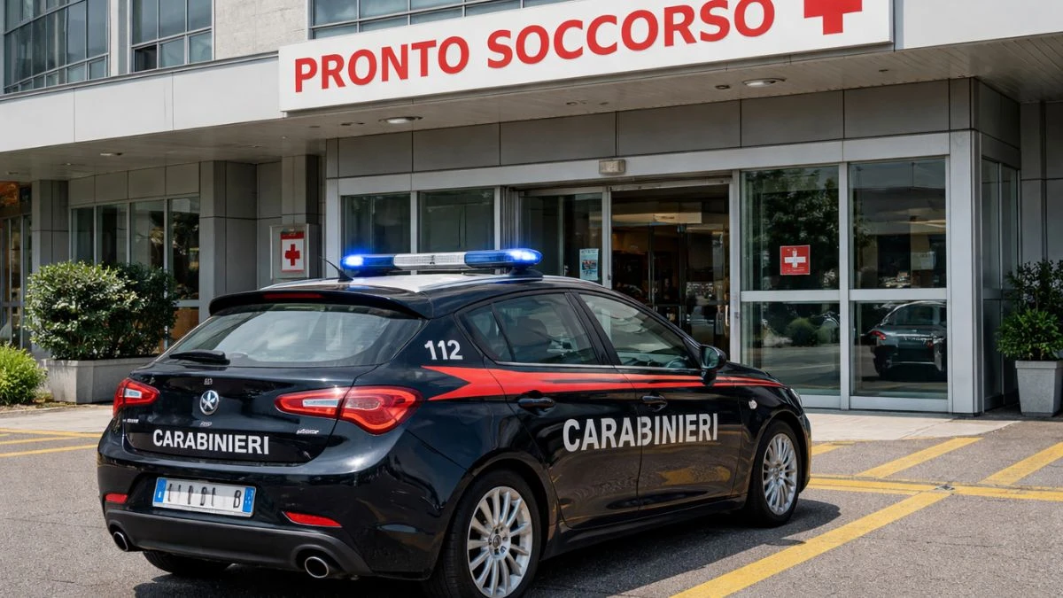 Carabinieri davanti a un ospedale, immagine di contesto su sanità e verifiche