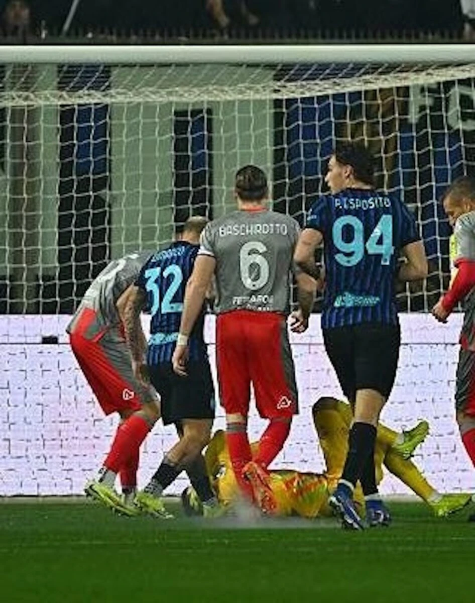 Inquadratura del settore ospiti e delle tribune durante Cremonese-Inter