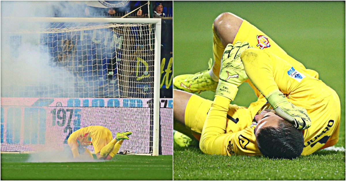 Stadio durante Cremonese-Inter dopo l’episodio del petardo che ha coinvolto Emil Audero